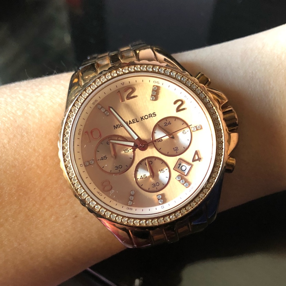 ❌SOLD❌ Michael Kors Chronograph Watch Rose Gold